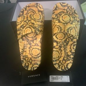 Versace black and gold slides ( equivalent to women’s 7)